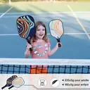NIUPIPO MX-23 Lot de 4 raquettes de pickleball, 2 adultes et 2 enfants, 4 balles et un sac de transport  image 7