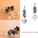 JU7CER Lot de 2 Suspensions Boule Cristal Cœur Arc-en-Ciel - Prism Cœur Multicolore, Décoration de Fenêtre pour Mariage et Noël image 8