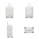 Kono Large Check in Luggage 28 inch Lightweight Polypropylene Hard Shell Suitcase with TSA Lock Spinner Wheels(White) image 2