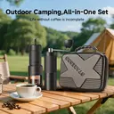 STARESSO Portable Espresso Maker & Coffee Bean Grinder Set with Carrying Bag, Manual Travel Coffee Maker + Burr Coffee Grinder, Waterproof Easy-Carry, Perfect for Travel Camping Hiking On-The-Go image 5