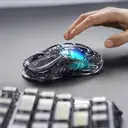 GravaStar Mercury M2 Transparent - Wireless Gaming Mouse, 26,000 DPl, 79g Ultralight, PAW3395, 5 RGB Modes, 5 Buttons, Tri-Mode (2.4GHz/Bluetooth/Cable) for PC & Mac - Transparent Black image 6