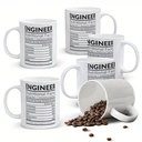 Alphynix Ingenieur Nutrition Facts lustige Kaffeetasse 33cl inspirierend und motivierend,Le cadeau de la saint-valentin, cadeau d’anniversaire image 0