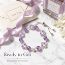VoxorAI L8 [Cristal violet argent] Bracelet, Bracelet en améthyste naturelle, Création originale faite main à faire soi-même, Bracelet en cristal tendance et haut de gamme image 9