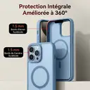 Dpower KC26 Coque Compatible MagSafe pour iPhone 13/14, Protection Antichoc Niveau Militaire 3,6 M, Dos Mat Semi‑Transparent Anti‑Empreintes, Sept Couleurs Disponibles bleu royal iphone13/14 image 4