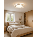 LED Deckenlampe Ø53cm,Dimmbar mit Fernbedienung für Wohnzimmer 62W 3000-6500k, LED fest integriert, Modern Runde Wohnzimmer Schlafzimmer Arbeitszimmer Esszimmer Dekoration Lampen, Mit Speicherfunktion.Lichtfarbe- und Helligkeit einstellbar weiß image 1