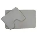 Maison by Premier Bath Mat & Pedestal Set Soak Microfibre Plush Grey 50x80cm image 0