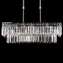 Homary Luxury Radiant Prismatic Clear Crystal 3-Light Pendant Light in Chrome image 3