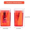M&G Pencil Sharpeners, 4 Pack Manual Single Hole Pencil Sharpeners with Lid, Compact Portable Sharpeners for Colored Pencils, School and Office Supplies image 1