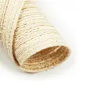 Lot de 6 sets de table ronds en polyester et coton tissé effet pailleté, diamètre de 38 cm - Beige / or image 5