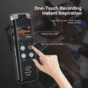 Rexsun 128GB Portable Digital Voice Recorder with LCD Screen, Intelligent Noise Reduction, ABS Aluminum Alloy in Gray, L357 image 2