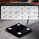 SENSSUN Body Fat Scales Digital Personal Scales with App, Smart Scales Bluetooth Body Analysis Scales with Body Composition Function, 150 kg/330 LB, 26 x 26 cm, LED Display (Black) image 2