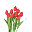Wei's Moment 7Pcs Artificial Tulips Flowers 
Fake Flowers Latex Tulips Real Touch for Party Home Wedding Decoration and DIY Decor, Multicolor Red image 4