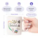 Alphynix 1pc 11oz White Mug with "Bookaholic" Quote & Vibrant Heart-Book Design, Literary Lover's Christmas or Thanksgiving Gift image 7