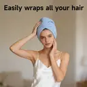 YIJINCHAN hair towel turban（Purple） image 1