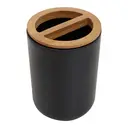 Maison by Premier Modern Black Toothbrush Holder, Sustainable Toothbrush Cup With Divider, Holder For Bathroom Accessories image 1