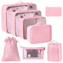 8 Pcs Travel Packing Cubes Set, Cute & Lightweight Luggage Organizers, Waterproof, Pink, Essential Travel Accessories image 2