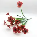 Wei's Moment 9Bundles Artificial  Flowers， UV Resistant Artificial Flowers Fake Plants Outdoor， 6 Colors Realistic Faux Plastic Spring Flower in Pots Indoor for Home Garden Porch Balcony Window Box Decor The sunset is red, New Year Sale , Top gift picks image 3