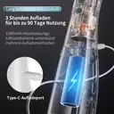 Rushi R-A31 elektrische monddouche, 350 ml waterreservoir, 1500 mAh batterij, wit image 5