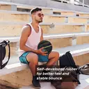 High-quality Rubber Basketball（29.5"） Size7# Black/Gold image 3