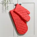 Dexam Double Oven Gloves Love Colour 100% Cotton Scarlet Red image 4