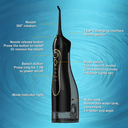 Sunluxy Wireless Portable Water Flosser – 140PSI Strong Water Pressure, 5 Modes, 360° Rotatable Nozzle, 300ml Large Tank, 40-Day Battery Life, Equipped with 4 Types of Nozzles, F5 Black image 7