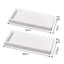 JORDAN&JUDY 2-Pack White Silicone Bathroom Tray, Scandinavian Style, Toiletries Organizer image 5