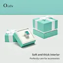 Oirlv Velvet Storage Box Necklace Pendant Bracelet Long chain Bow-knot Wedding Jewelry Packaging Gift Box Showcase Display, Suit for Wedding, Engagement, Proposal, Birthday and Anniversary 1pcs image 6