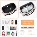 kono 40x20x25 Under The Seat Holdall Cabin Hand Luggage Carry-On Travel Bag 20L (Pink) image 3
