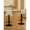 Interiors by Premier Bar Stool Adjustable Baina Acrylic Clear/Black 2pcs image 0