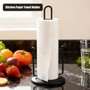 Support de Rouleau d’Essuie-Tout de Cuisine Noir JU7CER - Sur Comptoir avec Tige de Fixation, Design Moderne et Minimaliste, Idéal pour la Maison image 6