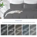 LeBonsoir Dark Gray Bedding Duvet Cover Set，135x200cm/50x75cmx1 Breathable Durable Soft Comfy， with Zip， 2 Pieces， Includes 1 Duvet Cover & 2 Pillowcases，NO Comforter image 7