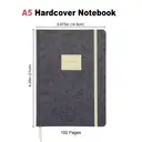 JUBILUU Carnet ligné A5 à couverture rigide en tissu floral 96 pages - Midnight Blossom image 2