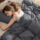 Bedsure Parure de lit effet coton lavé 100 % polyester Quiet Shade - 2 housses 135 x 200 cm et 2 taies 80 x 80 cm image 1