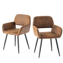 URBAN MEUBLE Lot de 2 Chaises de Salle à Manger en Similicuir Daim image 0