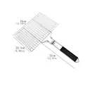 Huacan Filet de barbecue en acier inoxydable, pliable, démontable, outil de barbecue portable, 1 pièce image 5