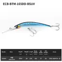 ECOODA Leurre vairon bleu cyan en forme de poisson 165DD pour pêche à la traîne 1 paquet image 7
