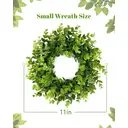 11 Inch Artificial Boxwood Small Wreath -2pcs image 1