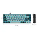 MageGee MK-Box mechanische Gaming-Tastatur im 60%-Format, kabelgebunden, US-QWERTY-Layout, LED-Hintergrundbeleuchtung, kompakte Mini-Tastatur mit 68 Tasten, Tastenschalter in Blau, für Windows, Laptop, PC und Mac – Grau/Schwarz image 2