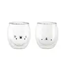 Ju7cer Lot de 2 verres à double paroi chat et ours - 260 ml image 6