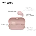 Sony WF-C710N Noise-Cancelling True Wireless Earbuds (Pink) image 10