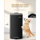 Lovewind Kitchen Trash Can with Lid, 8 Gallon/30 L Footstep Garbage Can for Kitchen Bedroom Home Office, 30 Liter Trash Bin Brushed Stainless Steel Waste Bin with Soft-Close Lid,black image 3