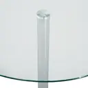 HOMCOM Round Bar Table, Modern Dining Table with Tempered Glass Top and Steel Frame for 2, Easy Assembly for Breakfast Bar, Dining Room, 70 x 70 x 74.5cm, Clear image 7