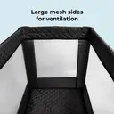 My Babiie Black Quilted Travel Cot image 1