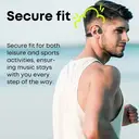 Verbex X7S Black Earphones, AI Earphones, Bone Conduction Earphones, Swimming Earphones, Bluetooth Earphones, Sports Earphones, 32GB Memory, Professional IP8 Water Resistance, Noise Cancellation, Comfortable to Wear image 8