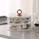 Boîte de Rangement pour Bijoux JORDAN&JUDY Grande Capacité à Compartiments Multiples pour Boucles d’oreilles, Colliers, Bagues et Montres - Transparent image 4