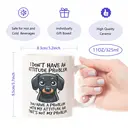 Alphynix 1pc 11oz White Mug with "I Don't Have an Attitude Problem" Sassy Dachshund Quote, Unapologetic Christmas or Thanksgiving Gift image 7