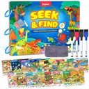 JoyCat Seek & Find Game Books - Preschool Learning Activity for Toddlers & Kids Ages 3-5, Travel Activities Toys for Road Trip Car Airplane, Busy Book Birthday Gifts for Girls and Boys Ages 4-8 image 0