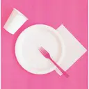 Unique Plastic Table Cover, Hot Pink, 1.37 x 2.74m image 1
