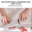 SHIBAZIZUO Couteau de cuisine polyvalent en acier inoxydable à manche unique image 6