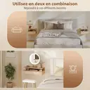 HOMCOM Lot de 2 tables de chevet murales, tables de nuit suspendues avec tiroir coulissant, compartiment ouvert, plateau, style moderne, pour chambre à coucher, 35 x 32 x 22,5 cm, chêne image 5